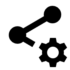 Share Setting Gear Fill Icon from Sharp Fill - Streamline Material Set