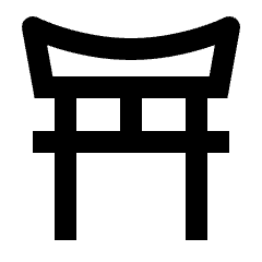Shinto Religion Icon from Outlined Line - Streamline Material Set