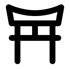 Shinto Religion Icon from Rounded Line - Streamline Material Set