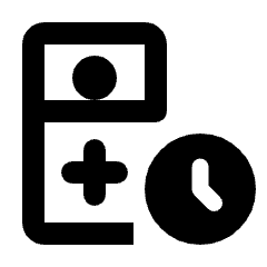 Short Stay Icon from Rounded Line - Material Pro Set