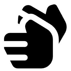 Sign Language Fill Icon from Rounded Fill - Streamline Material Set