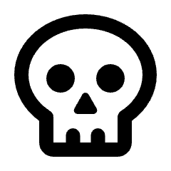 Skull Icon from Rounded Line - Streamline Material Set