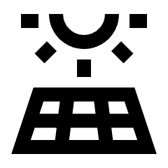 Solar Power Icon from Sharp Line - Material Pro Set