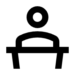 Speech Podium Icon from Outlined Line - Streamline Material Set