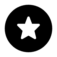 Star Circle Fill Icon from Rounded Fill - Material Pro Set