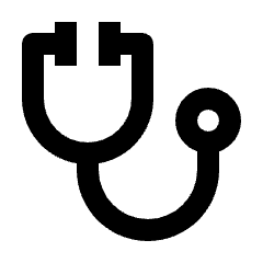 Stethoscope Icon from Outlined Line - Streamline Material Set