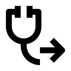 Stethoscope Arrow Fill Icon from Outlined Fill - Streamline Material Set