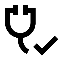 Stethoscope Check Fill Icon from Sharp Fill - Material Pro Set