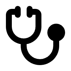 Stethoscope Fill Icon from Rounded Fill - Streamline Material Set