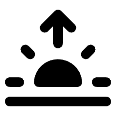 Sunrise Fill Icon from Rounded Fill - Streamline Material Set