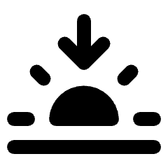 Sunset Fill Icon from Rounded Fill - Streamline Material Set