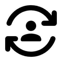 Sync Account Fill Icon from Rounded Fill - Material Pro Set