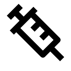 Syringe Icon from Outlined Line - Streamline Material Set