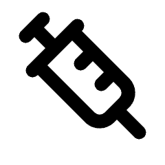 Syringe Icon from Rounded Line - Streamline Material Set