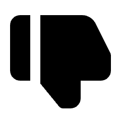 Thumb Down Fill Icon from Rounded Fill - Streamline Material Set