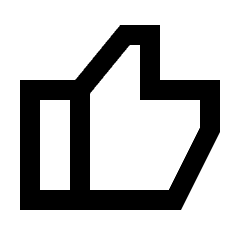 Thumb Up Icon from Sharp Line - Streamline Material Set