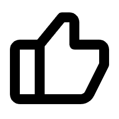 Thumb Up Icon from Rounded Line - Streamline Material Set