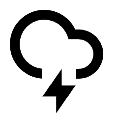 Thunderstorm Icon from Sharp Line - Streamline Material Set