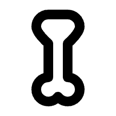 Tibia Icon from Rounded Line - Material Pro Set