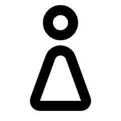 Toilet Woman Icon from Rounded Line - Streamline Material Set