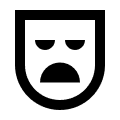 Tragedy Mask Icon from Sharp Line - Streamline Material Set