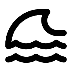 Tsunami Icon from Rounded Line - Streamline Material Set