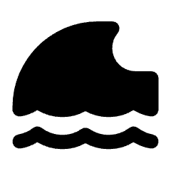 Tsunami Fill Icon from Rounded Fill - Streamline Material Set