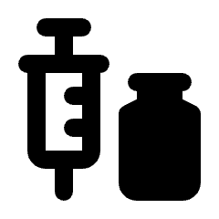 Vaccines Fill Icon from Rounded Fill - Streamline Material Set