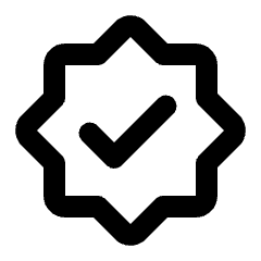 Verified Badge Icon from Rounded Line - Streamline Material Set