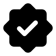 Verified Badge Fill Icon from Rounded Fill - Streamline Material Set