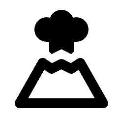 Volcano Icon from Rounded Line - Streamline Material Set