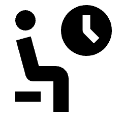 Waiting Area Fill Icon from Sharp Fill - Streamline Material Set