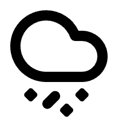 Weather Hail Icon from Rounded Line - Material Pro Set