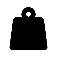 Weight Fill Icon from Rounded Fill - Streamline Material Set