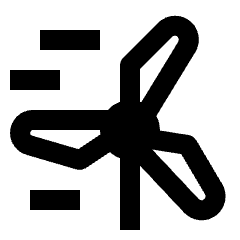 Wind Power Icon from Outlined Line - Streamline Material Set