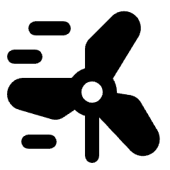 Wind Power Fill Icon from Rounded Fill - Material Pro Set