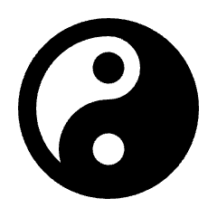 Yin Yang Symbol Fill Icon from Sharp Fill - Streamline Material Set
