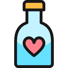 Soft Drinks Bottle Heart Icon from Ultimate Colors Set