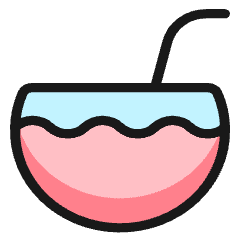 Soft Drinks Coconut Icon from Ultimate Colors Set