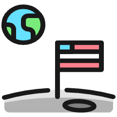 Space Moon Flag Icon from Ultimate Colors Set