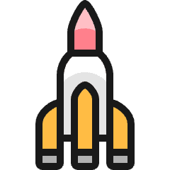Space Rocket 1 Icon from Ultimate Colors Set