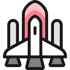 Space Rocket 2 Icon from Ultimate Colors Set