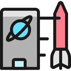 Space Rocket Icon from Ultimate Colors Set
