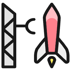 Space Rocket Launch Icon from Ultimate Colors Set