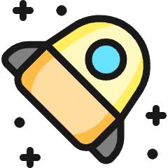 Space Ship 1 Icon from Ultimate Colors Set