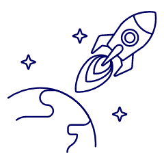 Space Journey Illustration from UX Line Set