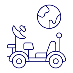 Space Rover Illustration from UX Line Set