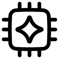 Ai Chip Spark Icon from Plump Line Set