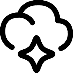 Ai Cloud Spark Icon from Flex Line Set