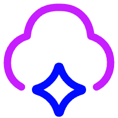 Ai Cloud Spark Icon from Plump Neon Set